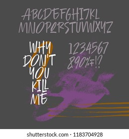Handwritten calligraphic brush bold font