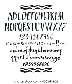 Handwritten calligraphy Alphabet set
