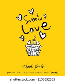 Handwritten calligraphy / anniversary greeting - vector