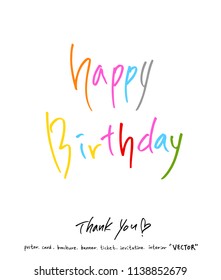 Handwritten calligraphy / anniversary greeting - vector