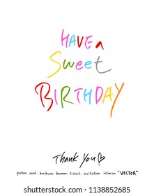 Handwritten calligraphy / anniversary greeting - vector