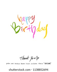 Handwritten calligraphy / anniversary greeting - vector