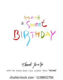Handwritten calligraphy / anniversary greeting - vector