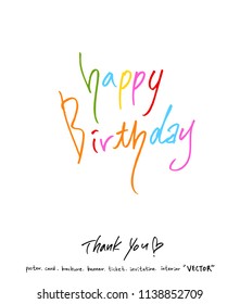 Handwritten calligraphy / anniversary greeting - vector