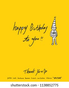 Handwritten calligraphy / anniversary greeting - vector