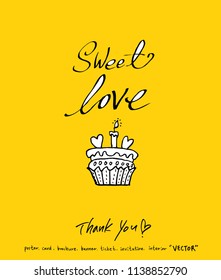 Handwritten calligraphy / anniversary greeting - vector