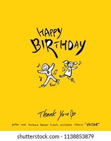 Handwritten calligraphy / anniversary greeting - vector
