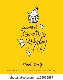 Handwritten calligraphy / anniversary greeting - vector