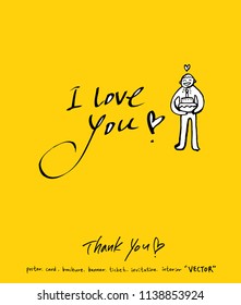 Handwritten calligraphy / anniversary greeting - vector