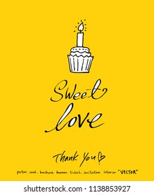 Handwritten calligraphy / anniversary greeting - vector