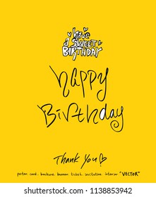 Handwritten calligraphy / anniversary greeting - vector