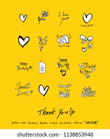 Handwritten calligraphy / anniversary greeting - vector