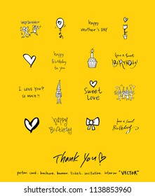 Handwritten calligraphy / anniversary greeting - vector