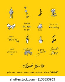 Handwritten calligraphy / anniversary greeting - vector