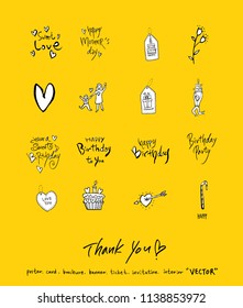 Handwritten calligraphy / anniversary greeting - vector