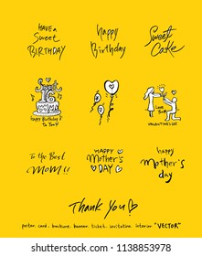Handwritten calligraphy / anniversary greeting - vector