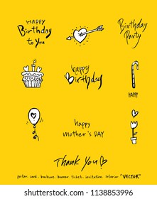 Handwritten calligraphy / anniversary greeting - vector