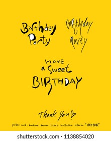 Handwritten calligraphy / anniversary greeting - vector