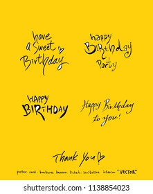 Handwritten calligraphy / anniversary greeting - vector