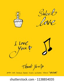 Handwritten calligraphy / anniversary greeting - vector
