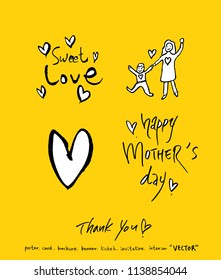 Handwritten calligraphy / anniversary greeting - vector