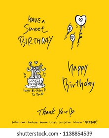 Handwritten calligraphy / anniversary greeting - vector