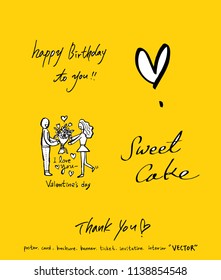 Handwritten calligraphy / anniversary greeting - vector