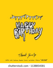 Handwritten calligraphy / anniversary greeting - vector