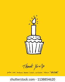 Handwritten calligraphy / anniversary greeting - vector