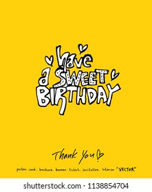 Handwritten calligraphy / anniversary greeting - vector
