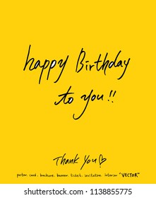 Handwritten calligraphy / anniversary greeting - vector