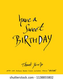 Handwritten calligraphy / anniversary greeting - vector