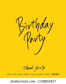 Handwritten calligraphy / anniversary greeting - vector