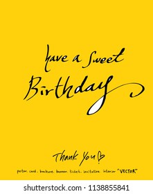 Handwritten calligraphy / anniversary greeting - vector