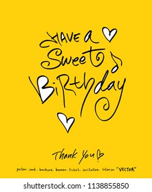 Handwritten calligraphy / anniversary greeting - vector