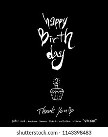 Handwritten calligraphy / anniversary greeting - vector