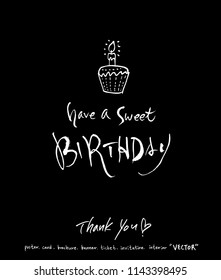 Handwritten calligraphy / anniversary greeting - vector