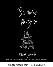 Handwritten calligraphy / anniversary greeting - vector