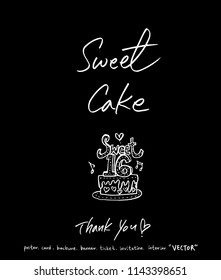 Handwritten calligraphy / anniversary greeting - vector
