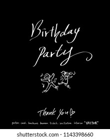 Handwritten calligraphy / anniversary greeting - vector