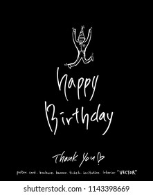 Handwritten calligraphy / anniversary greeting - vector