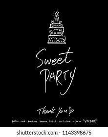 Handwritten calligraphy / anniversary greeting - vector
