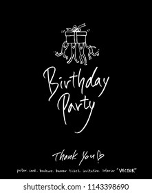 Handwritten calligraphy / anniversary greeting - vector