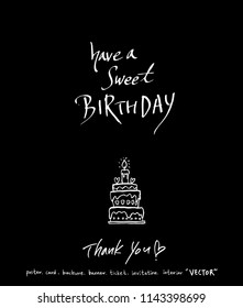 Handwritten calligraphy / anniversary greeting - vector
