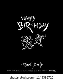 Handwritten calligraphy / anniversary greeting - vector