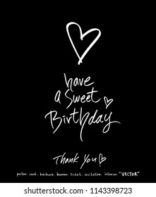 Handwritten calligraphy / anniversary greeting - vector
