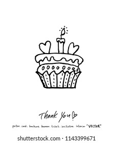 Handwritten calligraphy / anniversary greeting - vector