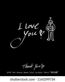 Handwritten calligraphy / anniversary greeting - vector