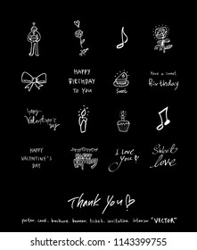 Handwritten calligraphy / anniversary greeting - vector