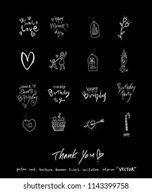 Handwritten calligraphy / anniversary greeting - vector